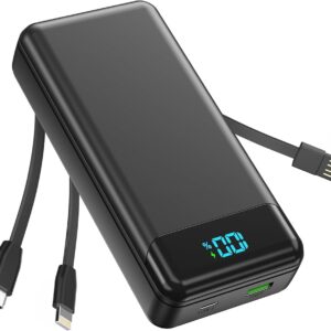 Power Bank Universel – Finition Mate & 4 Câbles