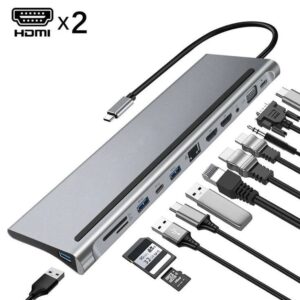 Station d'Accueil USB-C Multiport (Double HDMI + RJ45)