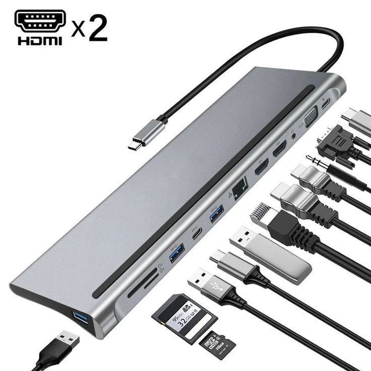 Station d'Accueil USB-C Multiport (Double HDMI + RJ45)