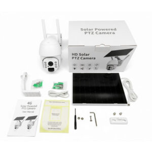 Caméra Solaire 4G PTZ Extérieure - 100% Sans Fil (Carte SIM)