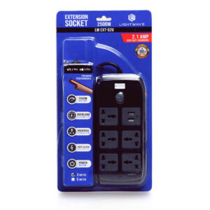 Multiprise de Protection Lightwave LW EXT-52U (3 Mètres)