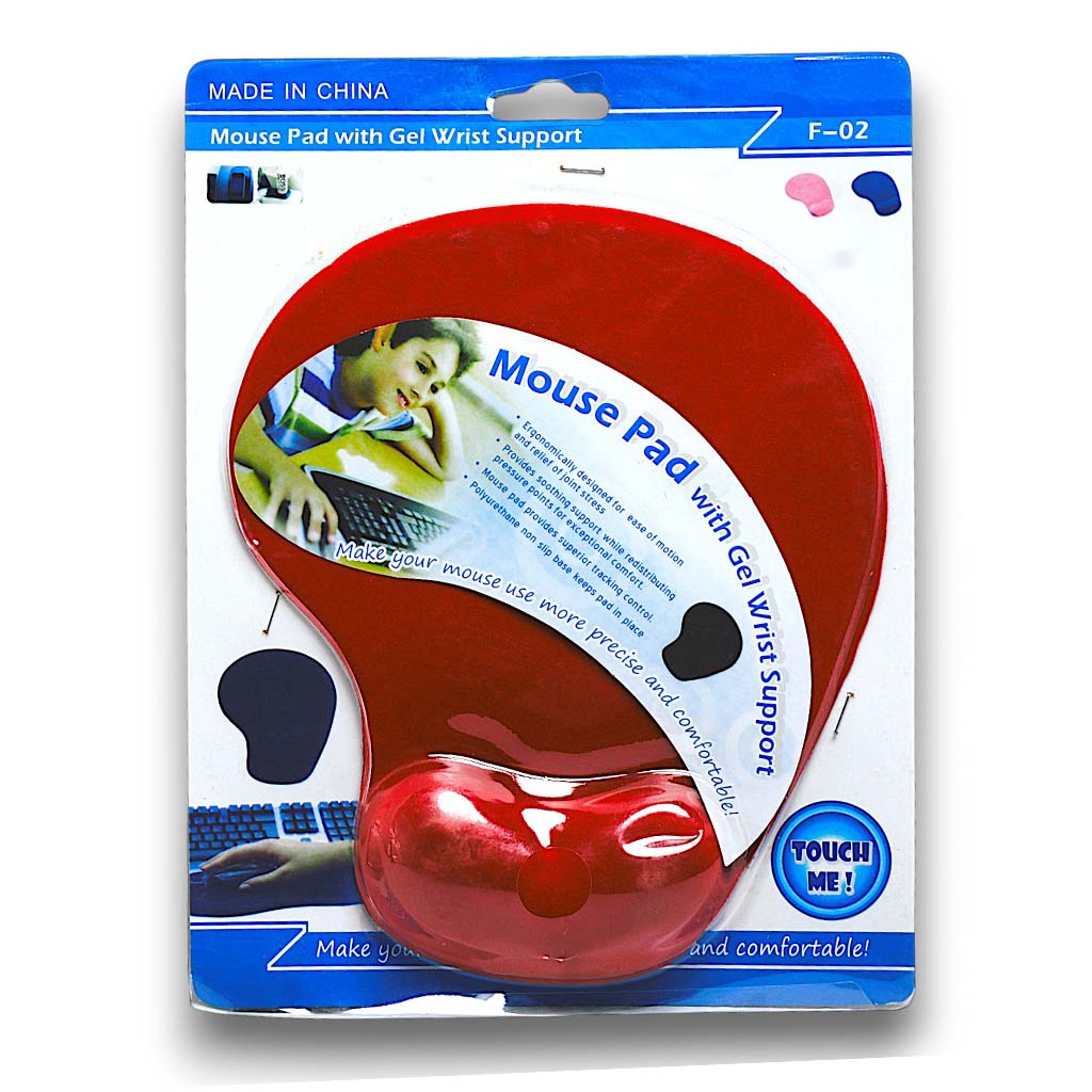 Tapis de souris ergonomique avec repose-poignet gel (F-02)