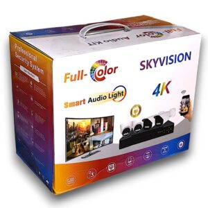 Kit Vidéosurveillance Skyvision 4K (4 Caméras + Audio)