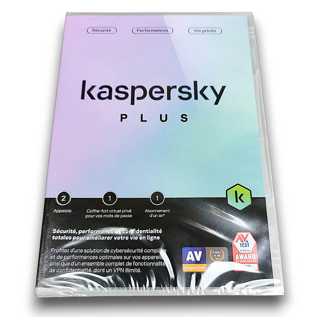 Licence Kaspersky Plus avec VPN (2 Appareils / 1 An)