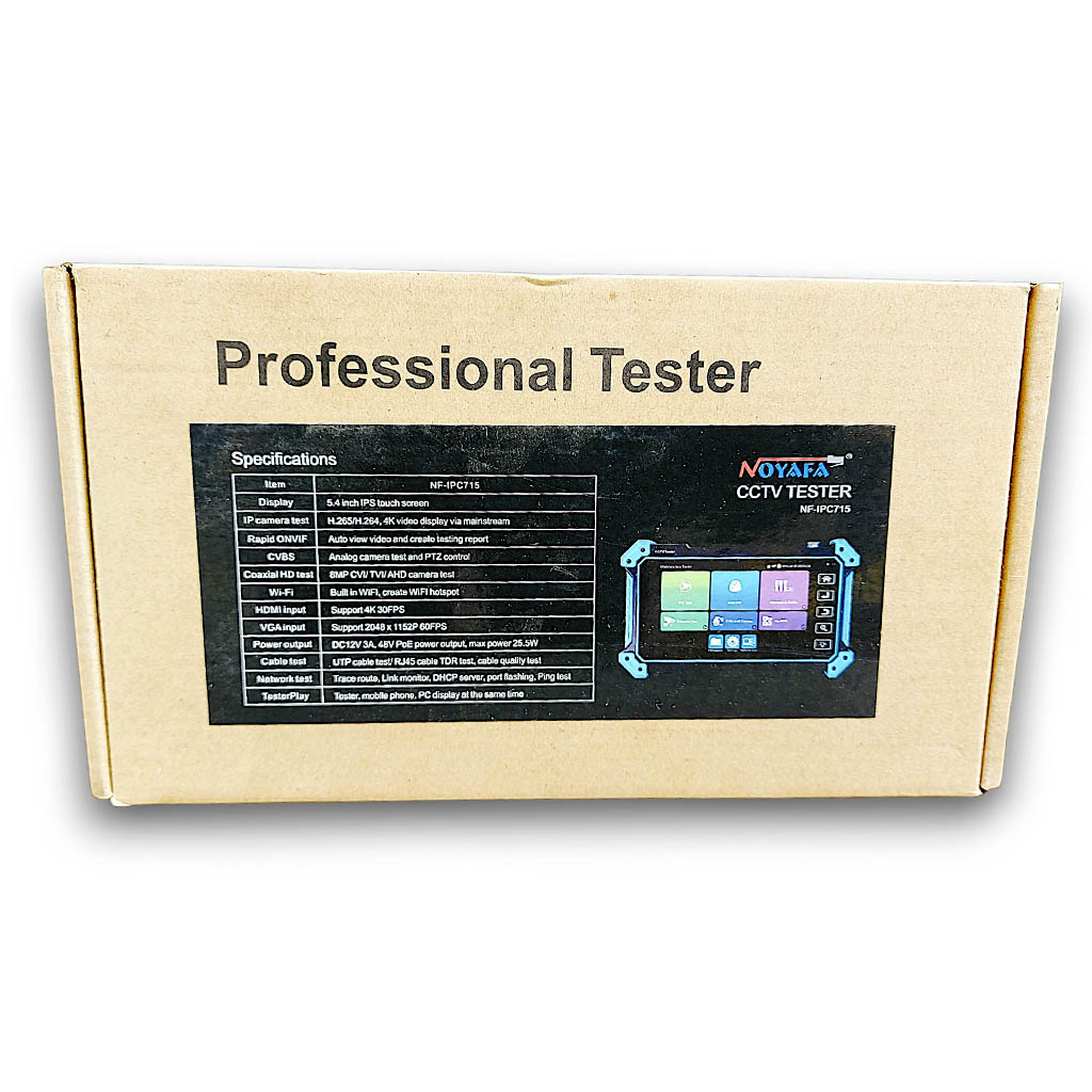Testeur de Caméra CCTV Professionnel NOYAFA NF-IPC715 - Écran Tactile 5.4" (4K, IP, Analogique, PoE) – Image 2