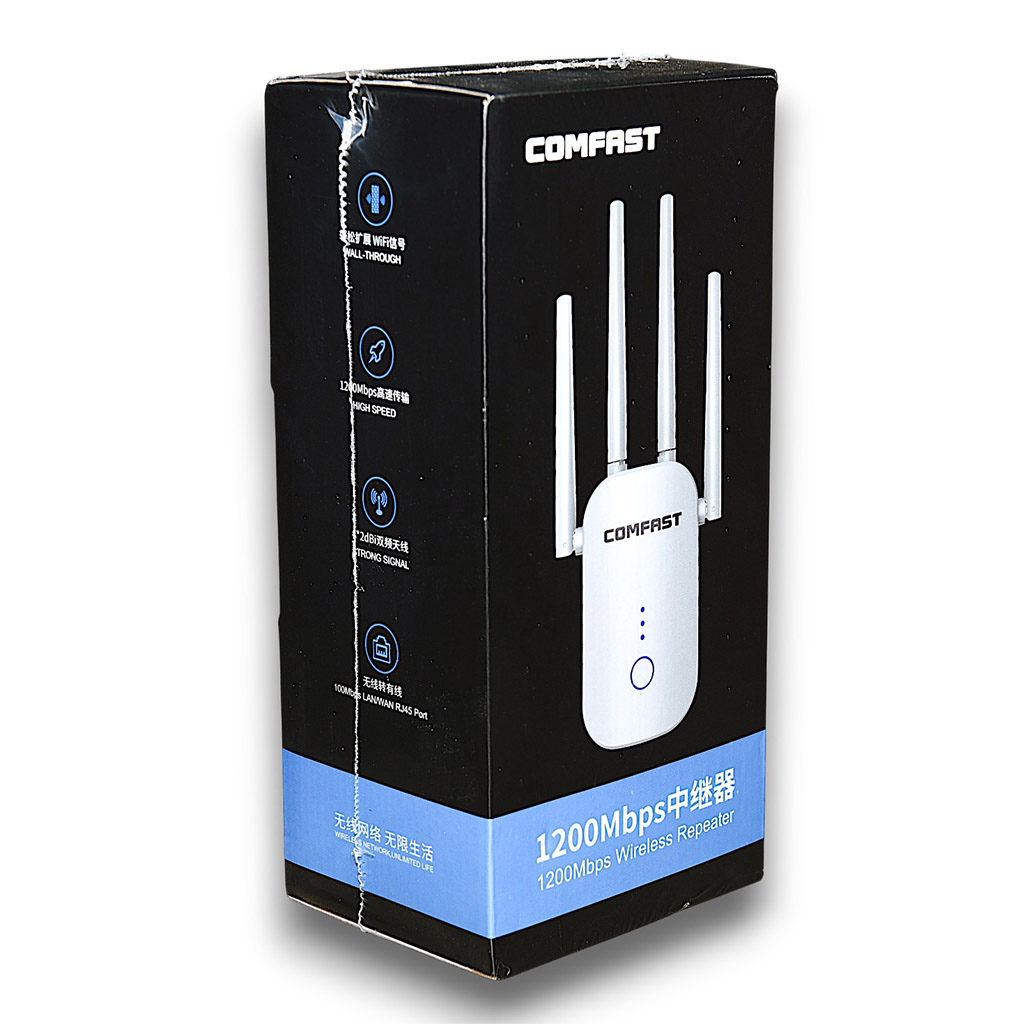 Amplificateur Répéteur Wi-Fi COMFAST 1200Mbps (4 Antennes)
