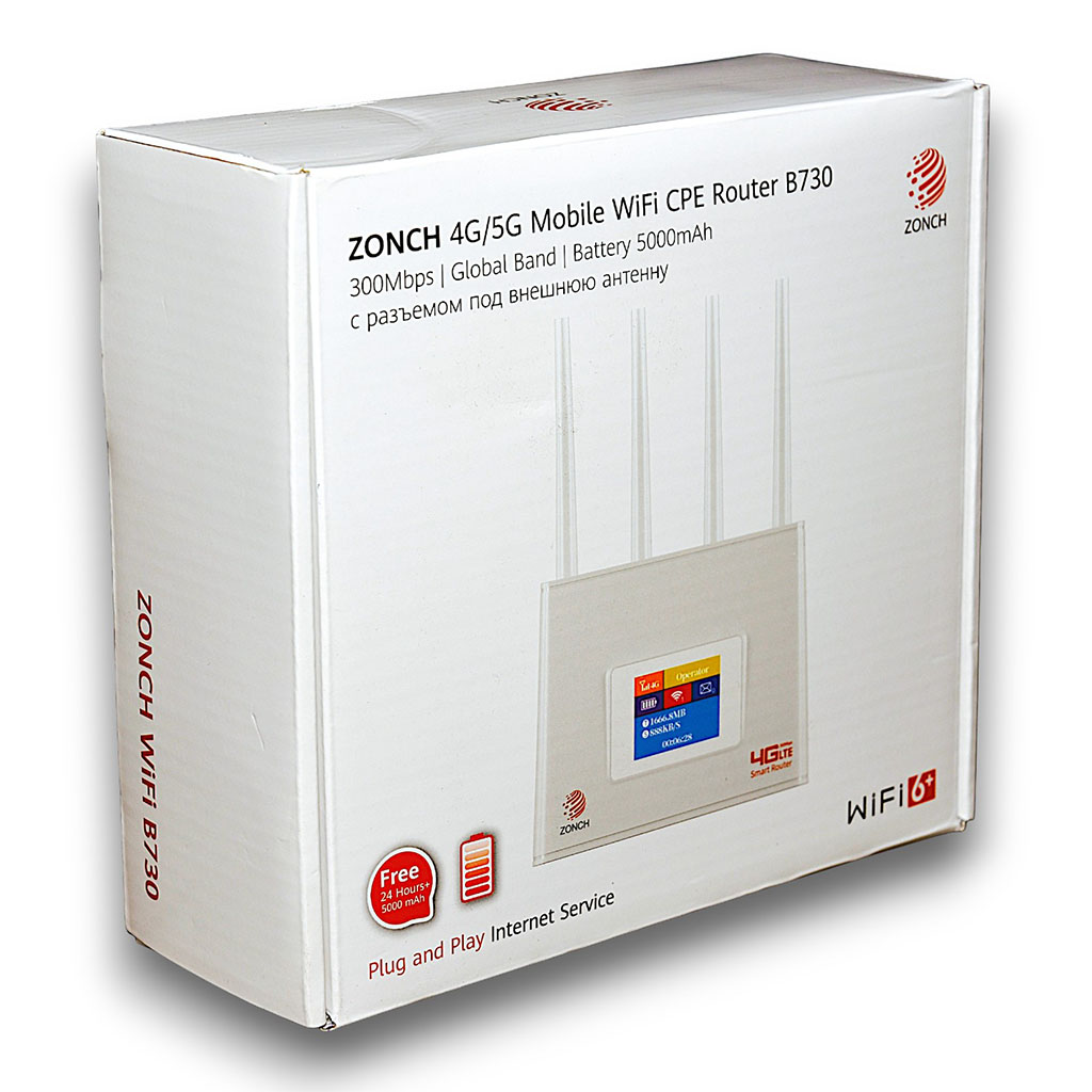 Routeur 4G/5G Wi-Fi 6 ZONCH B730 (Écran LCD + Batterie 5000mAh)