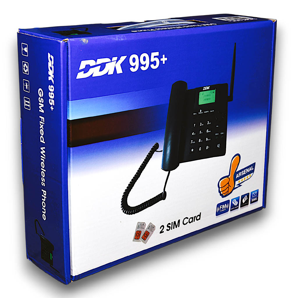 Téléphone Fixe GSM de Bureau DDK 995+ (Double SIM)