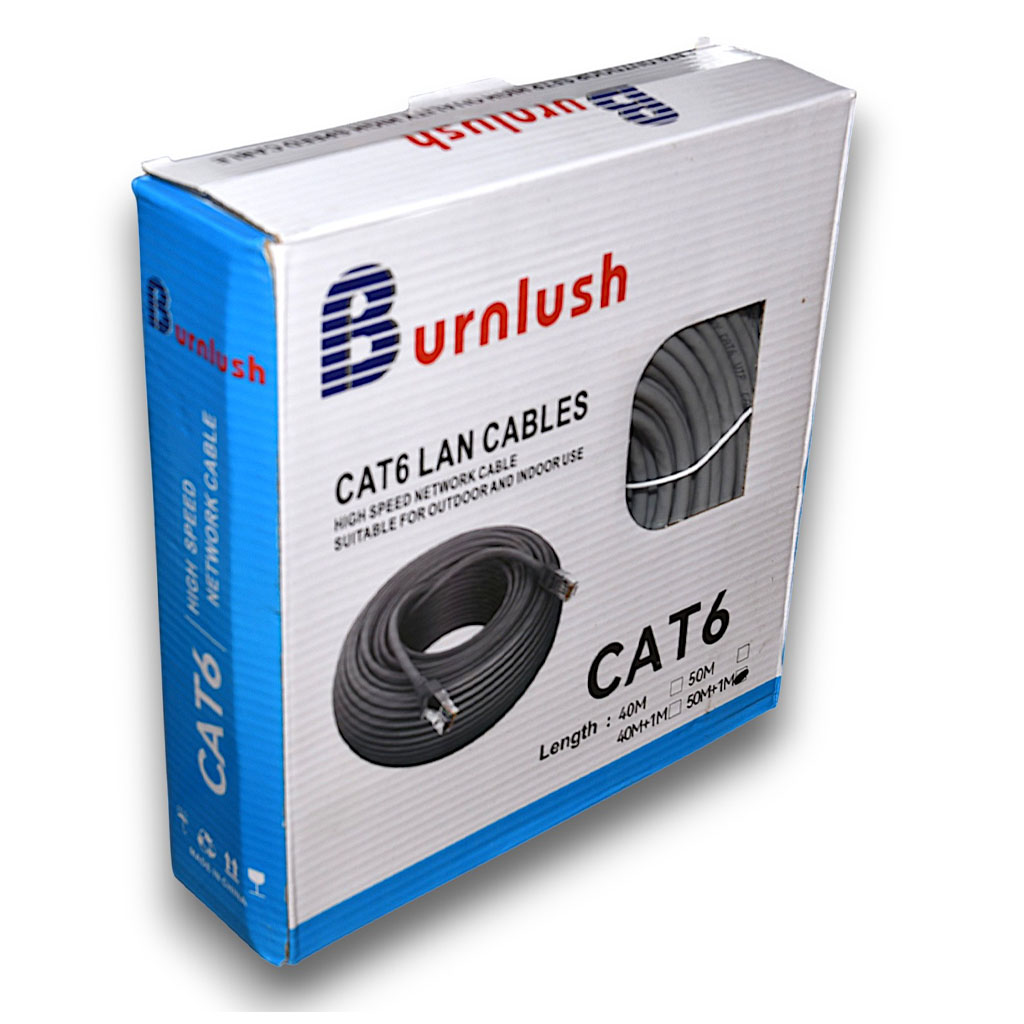 Câble Réseau CAT6 Burnlush - 40 Mètres (Prêt à l'emploi)