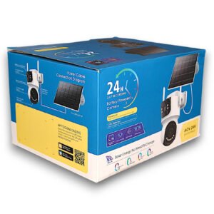 Caméra Extérieure Solaire PTZ (Double Objectif + Panneau 9W)